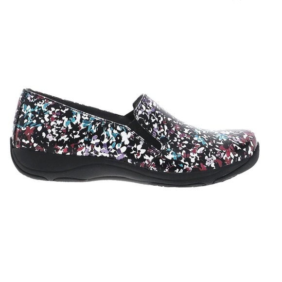 Dansko Nora Petals Slip On Clogs Womens 7.5 EU38 Floral Leather Fabric Lining - Picture 1 of 7